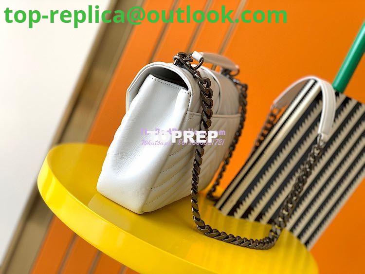 Replica YSL Saint Laurent College Medium In Matelassé Leather 600279 White 5 Replica YSL Saint Laurent College Medium In Matelassé Leather 600279 White 5