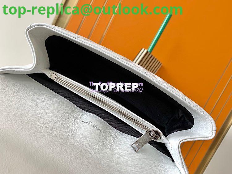 Replica YSL Saint Laurent College Medium In Matelassé Leather 600279 White 8 Replica YSL Saint Laurent College Medium In Matelassé Leather 600279 White 8