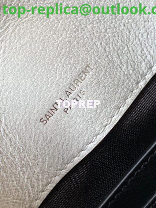 Replica YSL Saint Laurent College Medium In Matelassé Leather 600279 White 9