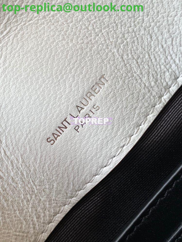 Replica YSL Saint Laurent College Medium In Matelassé Leather 600279 White 9 Replica YSL Saint Laurent College Medium In Matelassé Leather 600279 White 9