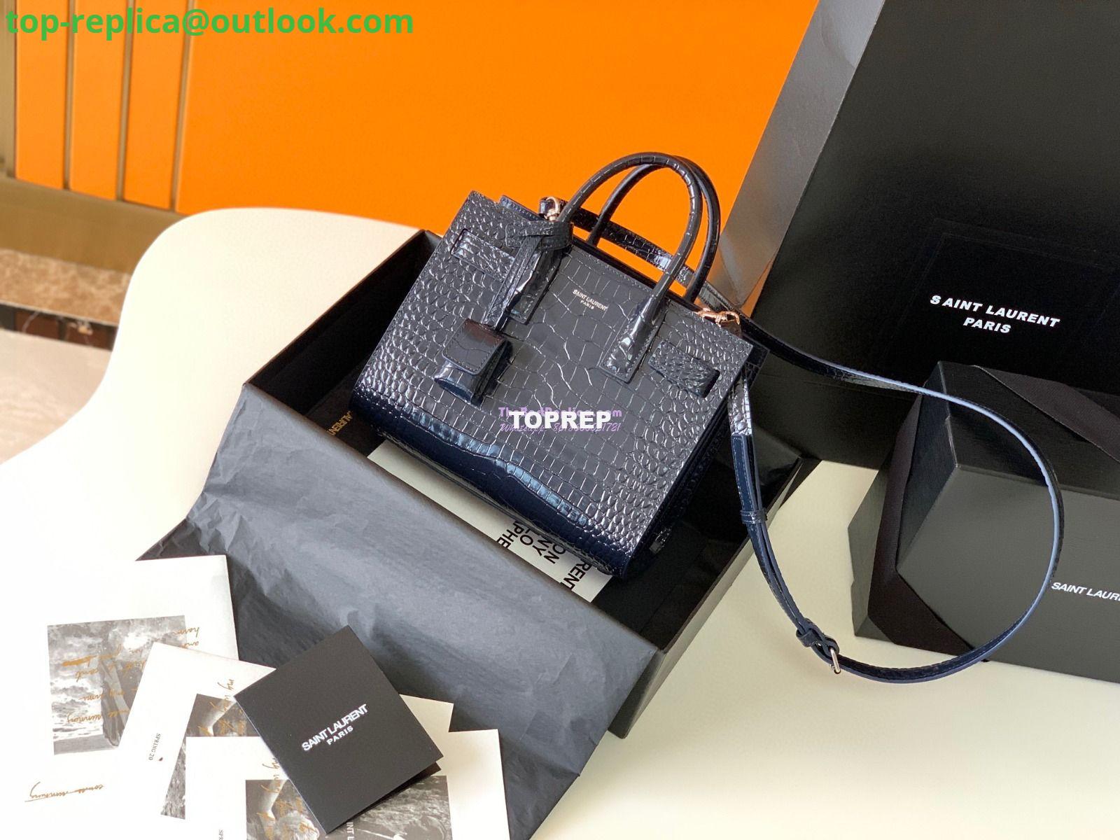 Replica YSL Saint Laurent Classic Sac De Jour Baby Nano In Embossed Crocodile Shiny Leather 421863 Navy Blue 2 Replica YSL Saint Laurent Classic Sac De Jour Baby Nano In Embossed Crocodile Shiny Leather 421863 Navy Blue 2