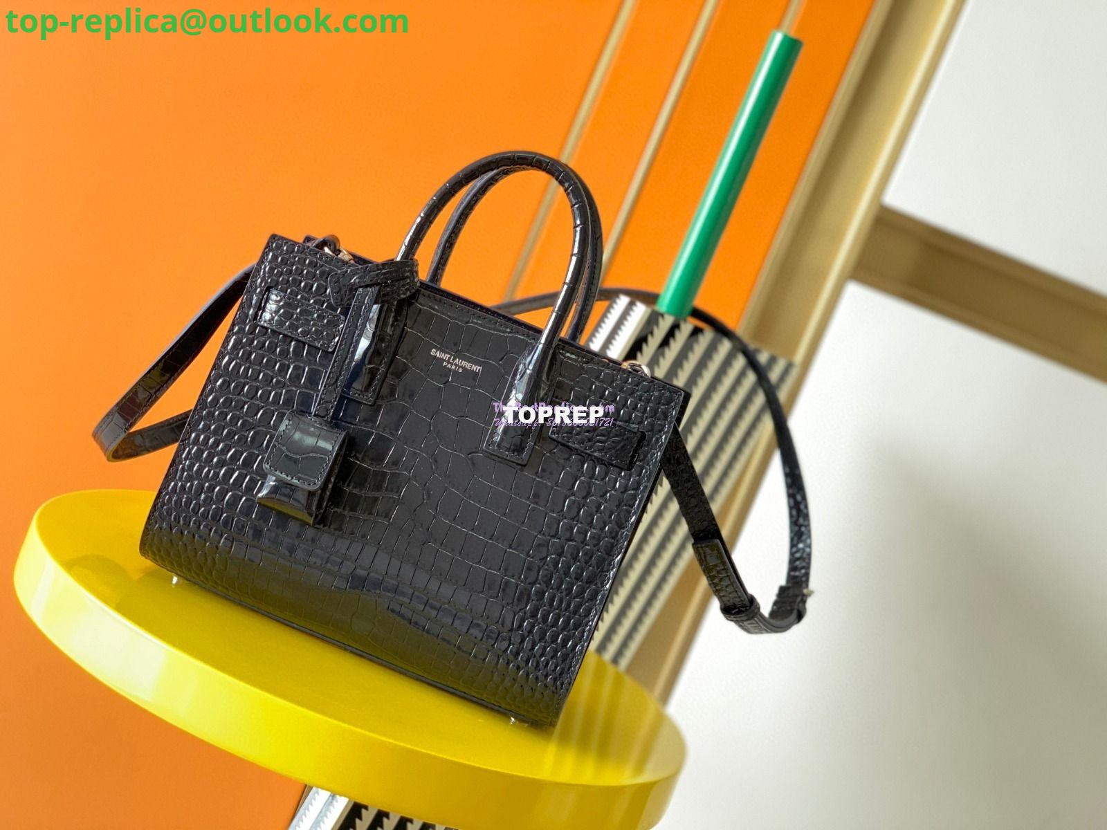 Replica YSL Saint Laurent Classic Sac De Jour Baby Nano In Embossed Crocodile Shiny Leather 421863 Navy Blue 3 Replica YSL Saint Laurent Classic Sac De Jour Baby Nano In Embossed Crocodile Shiny Leather 421863 Navy Blue 3