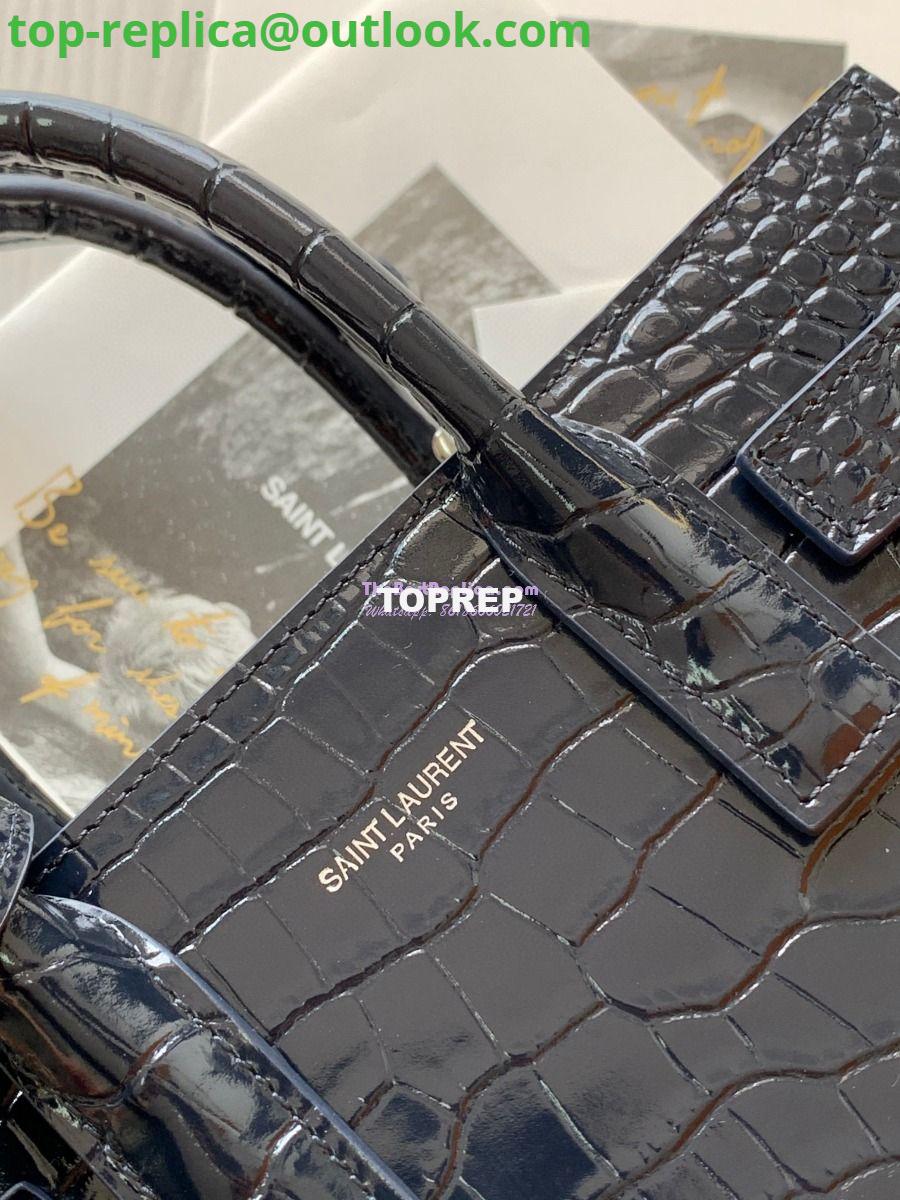 Replica YSL Saint Laurent Classic Sac De Jour Baby Nano In Embossed Crocodile Shiny Leather 421863 Navy Blue 4 Replica YSL Saint Laurent Classic Sac De Jour Baby Nano In Embossed Crocodile Shiny Leather 421863 Navy Blue 4