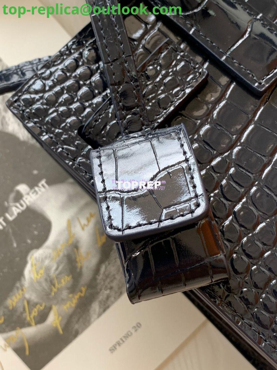 Replica YSL Saint Laurent Classic Sac De Jour Baby Nano In Embossed Crocodile Shiny Leather 421863 Navy Blue 5 Replica YSL Saint Laurent Classic Sac De Jour Baby Nano In Embossed Crocodile Shiny Leather 421863 Navy Blue 5