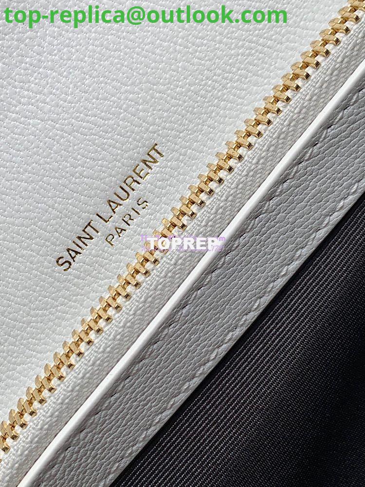 Replica YSL Saint Laurent College Medium In Matelassé Leather 600279 White 21 Replica YSL Saint Laurent College Medium In Matelassé Leather 600279 White 21