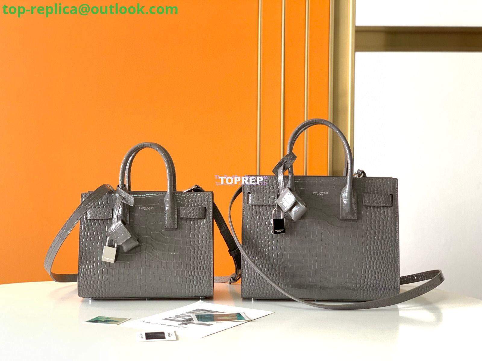 Replica YSL Saint Laurent Classic Sac De Jour Baby Nano In Embossed Crocodile Shiny Leather 421863 Grey Replica YSL Saint Laurent Classic Sac De Jour Baby Nano In Embossed Crocodile Shiny Leather 421863 Grey