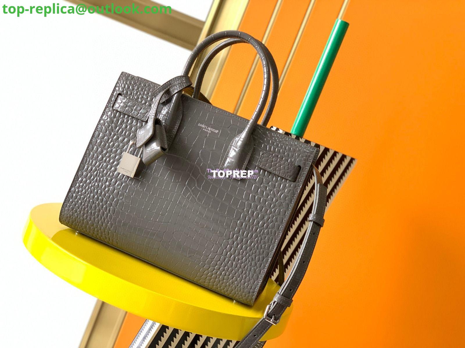 Replica YSL Saint Laurent Classic Sac De Jour Baby Nano In Embossed Crocodile Shiny Leather 421863 Grey 4 Replica YSL Saint Laurent Classic Sac De Jour Baby Nano In Embossed Crocodile Shiny Leather 421863 Grey 4