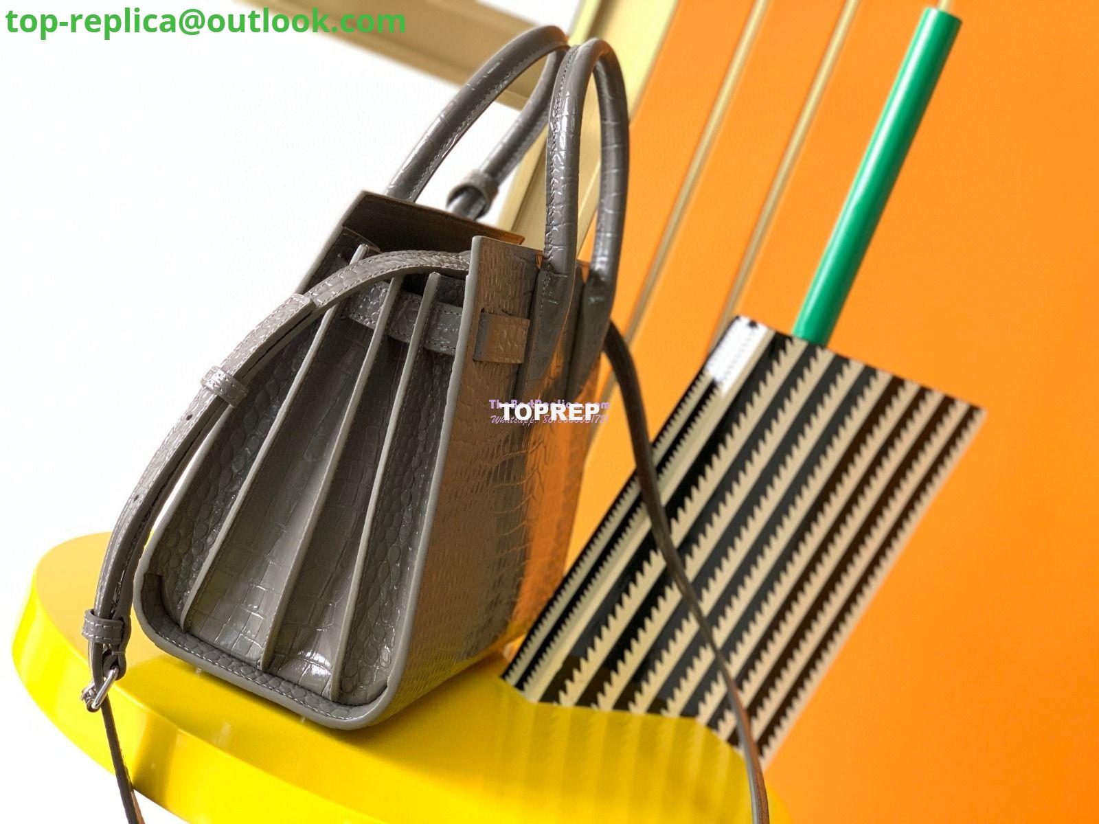 Replica YSL Saint Laurent Classic Sac De Jour Baby Nano In Embossed Crocodile Shiny Leather 421863 Grey 5 Replica YSL Saint Laurent Classic Sac De Jour Baby Nano In Embossed Crocodile Shiny Leather 421863 Grey 5