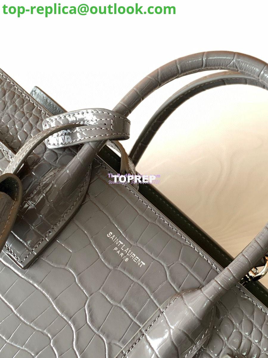 Replica YSL Saint Laurent Classic Sac De Jour Baby Nano In Embossed Crocodile Shiny Leather 421863 Grey 6 Replica YSL Saint Laurent Classic Sac De Jour Baby Nano In Embossed Crocodile Shiny Leather 421863 Grey 6