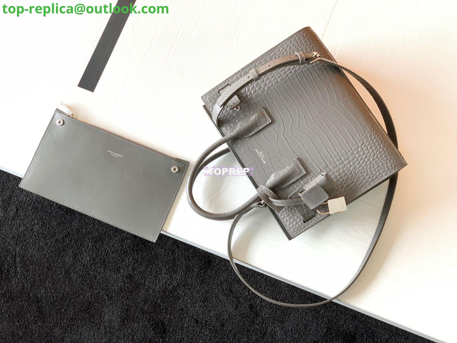 Replica YSL Saint Laurent Classic Sac De Jour Baby Nano In Embossed Crocodile Shiny Leather 421863 Grey 7 Replica YSL Saint Laurent Classic Sac De Jour Baby Nano In Embossed Crocodile Shiny Leather 421863 Grey 7