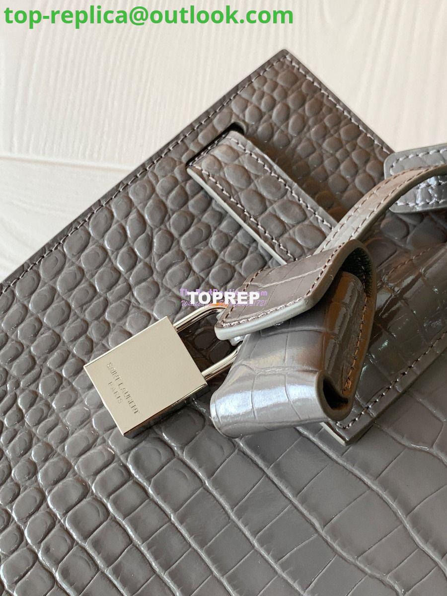 Replica YSL Saint Laurent Classic Sac De Jour Baby Nano In Embossed Crocodile Shiny Leather 421863 Grey 8 Replica YSL Saint Laurent Classic Sac De Jour Baby Nano In Embossed Crocodile Shiny Leather 421863 Grey 8
