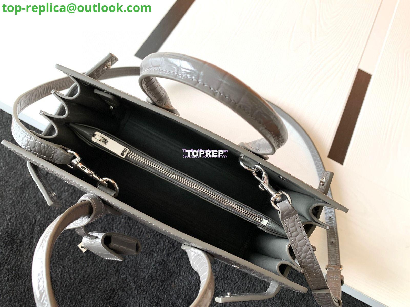 Replica YSL Saint Laurent Classic Sac De Jour Baby Nano In Embossed Crocodile Shiny Leather 421863 Grey 9 Replica YSL Saint Laurent Classic Sac De Jour Baby Nano In Embossed Crocodile Shiny Leather 421863 Grey 9