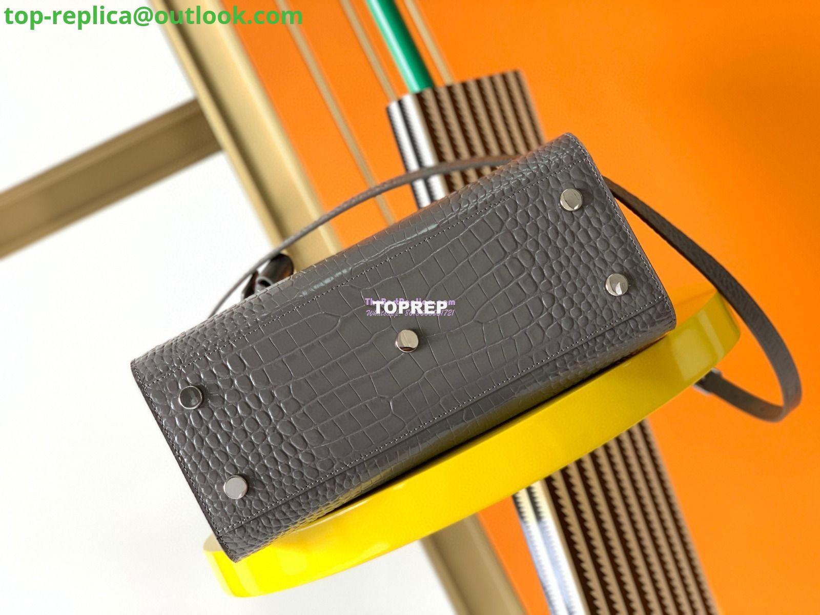 Replica YSL Saint Laurent Classic Sac De Jour Baby Nano In Embossed Crocodile Shiny Leather 421863 Grey 11 Replica YSL Saint Laurent Classic Sac De Jour Baby Nano In Embossed Crocodile Shiny Leather 421863 Grey 11