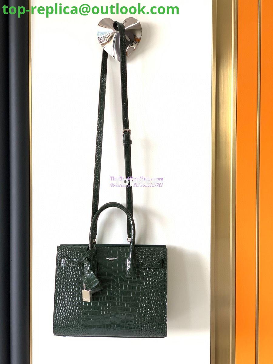 Replica YSL Saint Laurent Classic Sac De Jour Baby Nano In Embossed Crocodile Shiny Leather 421863 Dark Green 3 Replica YSL Saint Laurent Classic Sac De Jour Baby Nano In Embossed Crocodile Shiny Leather 421863 Dark Green 3