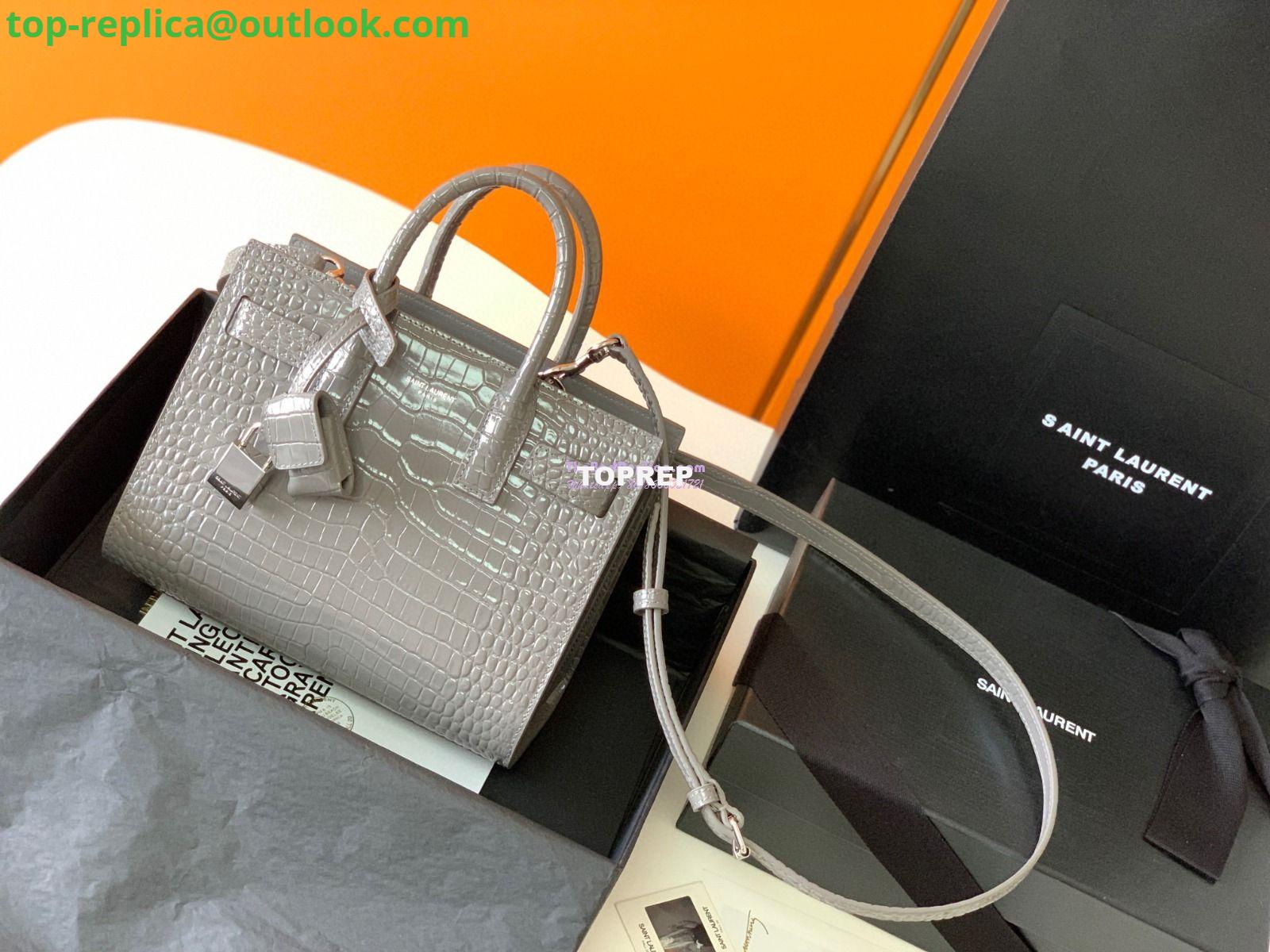 Replica YSL Saint Laurent Classic Sac De Jour Baby Nano In Embossed Crocodile Shiny Leather 421863 Grey 12 Replica YSL Saint Laurent Classic Sac De Jour Baby Nano In Embossed Crocodile Shiny Leather 421863 Grey 12