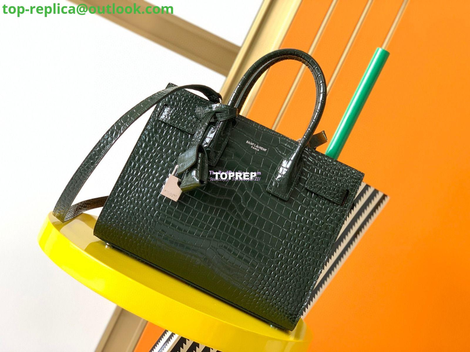 Replica YSL Saint Laurent Classic Sac De Jour Baby Nano In Embossed Crocodile Shiny Leather 421863 Dark Green 4 Replica YSL Saint Laurent Classic Sac De Jour Baby Nano In Embossed Crocodile Shiny Leather 421863 Dark Green 4