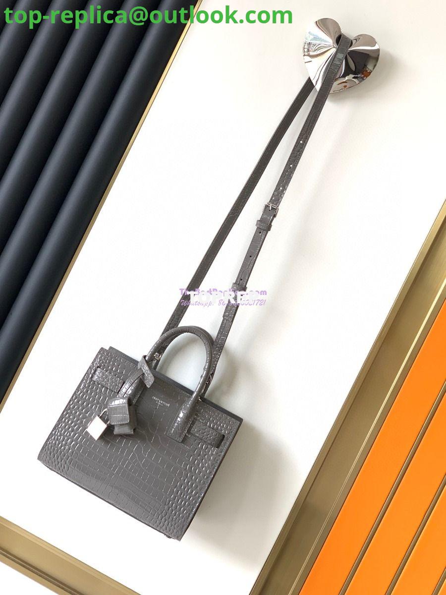 Replica YSL Saint Laurent Classic Sac De Jour Baby Nano In Embossed Crocodile Shiny Leather 421863 Grey 13 Replica YSL Saint Laurent Classic Sac De Jour Baby Nano In Embossed Crocodile Shiny Leather 421863 Grey 13