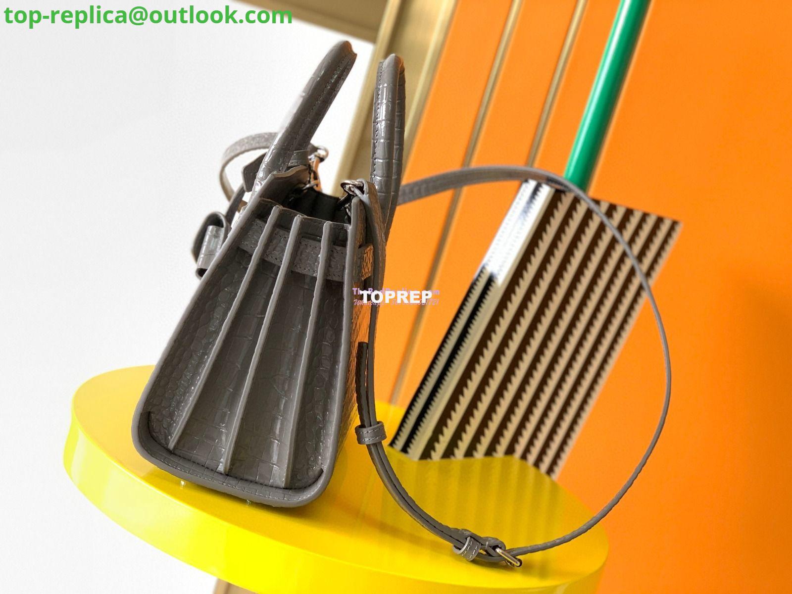 Replica YSL Saint Laurent Classic Sac De Jour Baby Nano In Embossed Crocodile Shiny Leather 421863 Grey 15 Replica YSL Saint Laurent Classic Sac De Jour Baby Nano In Embossed Crocodile Shiny Leather 421863 Grey 15