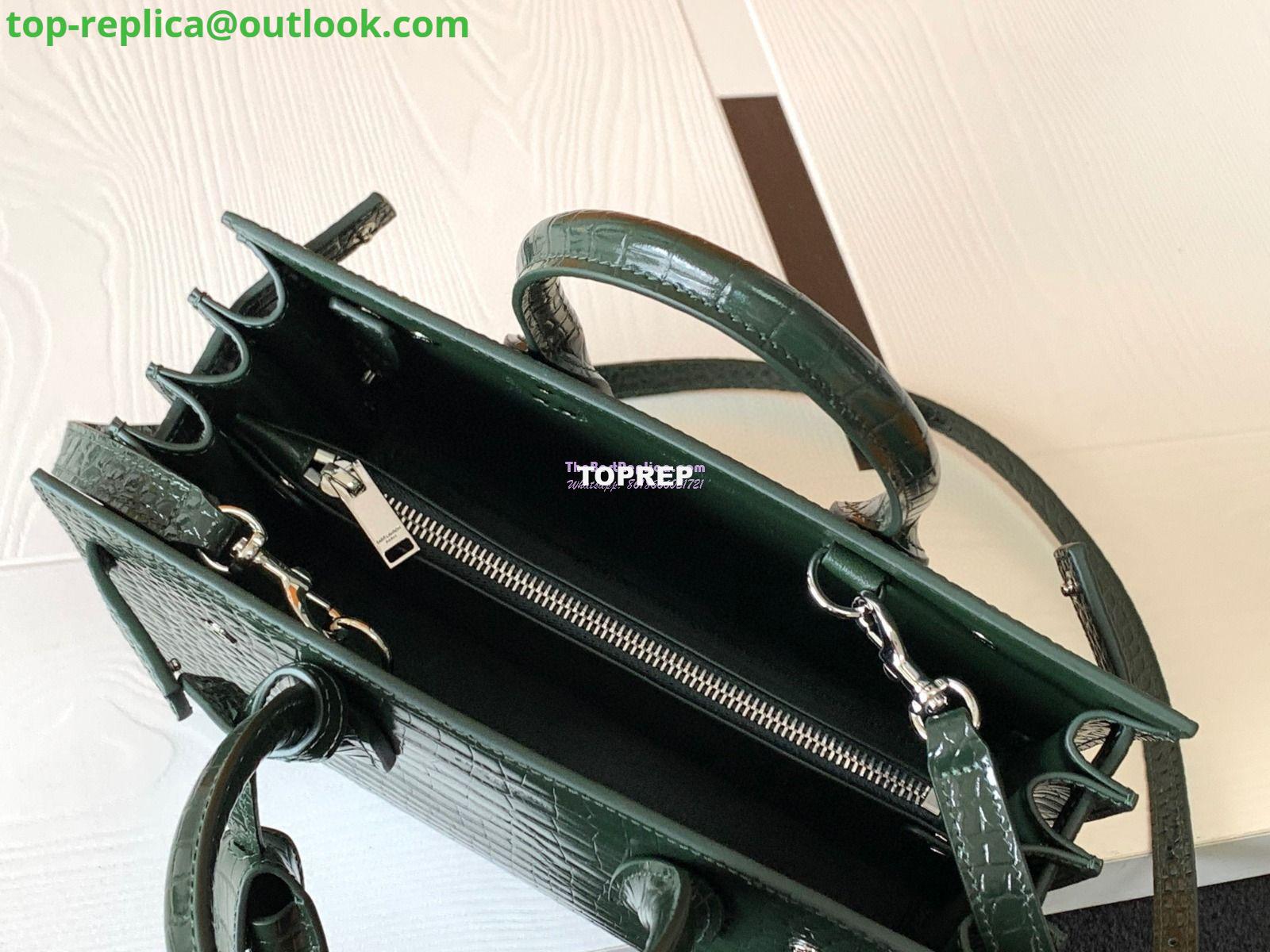 Replica YSL Saint Laurent Classic Sac De Jour Baby Nano In Embossed Crocodile Shiny Leather 421863 Dark Green 9 Replica YSL Saint Laurent Classic Sac De Jour Baby Nano In Embossed Crocodile Shiny Leather 421863 Dark Green 9