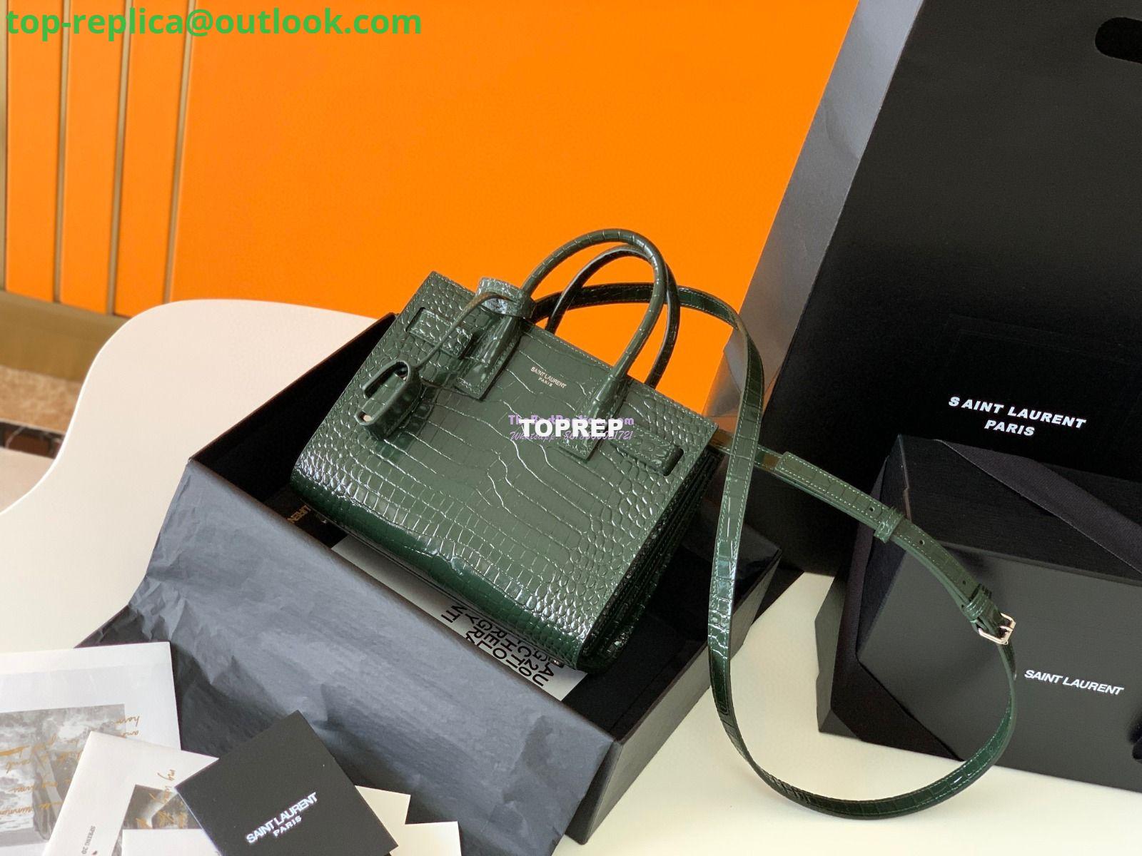 Replica YSL Saint Laurent Classic Sac De Jour Baby Nano In Embossed Crocodile Shiny Leather 421863 Dark Green 12 Replica YSL Saint Laurent Classic Sac De Jour Baby Nano In Embossed Crocodile Shiny Leather 421863 Dark Green 12