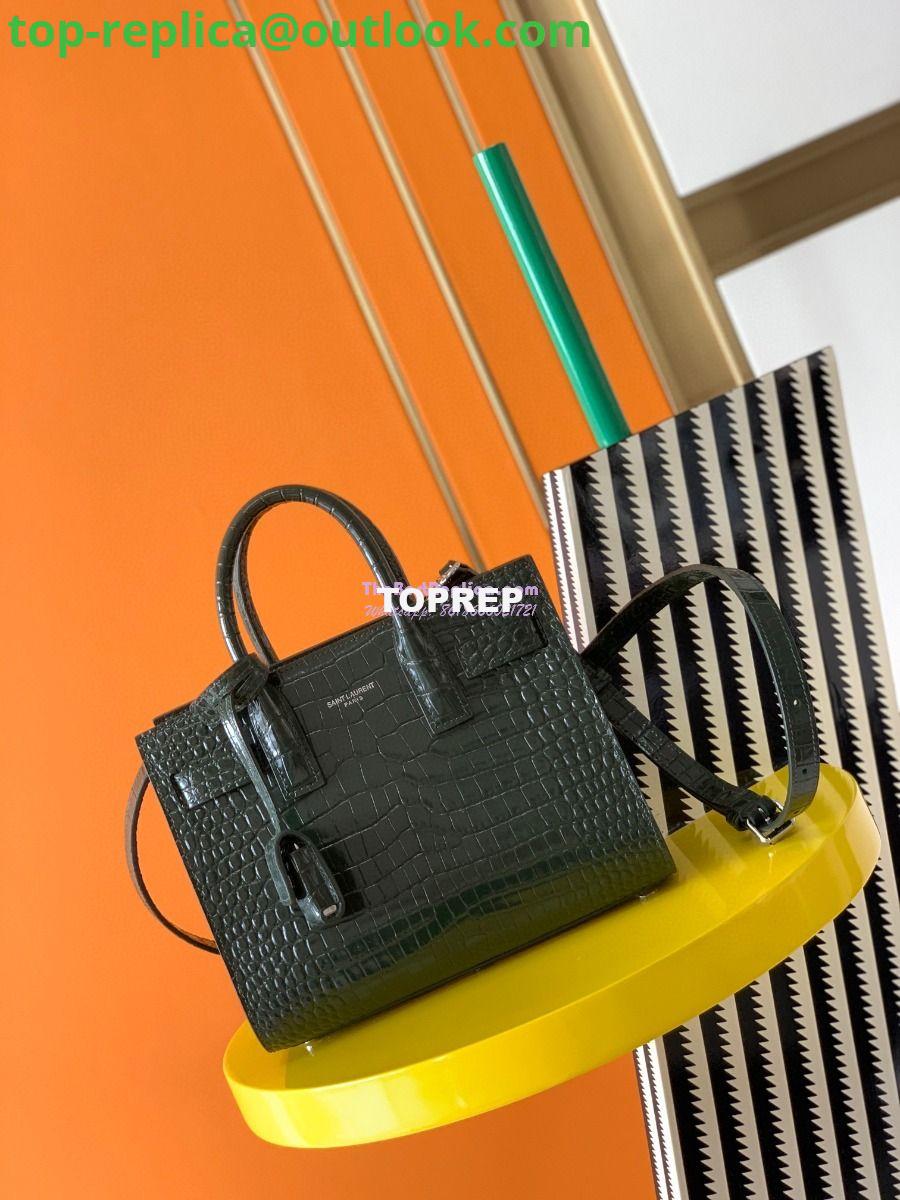 Replica YSL Saint Laurent Classic Sac De Jour Baby Nano In Embossed Crocodile Shiny Leather 421863 Dark Green 13 Replica YSL Saint Laurent Classic Sac De Jour Baby Nano In Embossed Crocodile Shiny Leather 421863 Dark Green 13