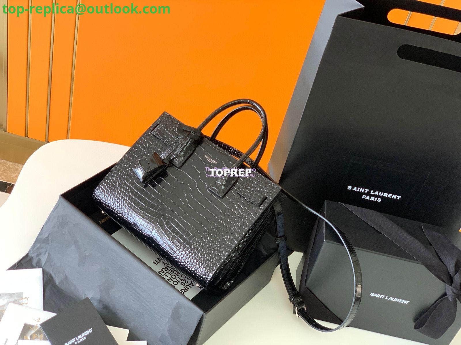 Replica YSL Saint Laurent Classic Sac De Jour Baby Nano In Embossed  Crocodile Shiny Leather 421863 Black 2 Replica YSL Saint Laurent Classic Sac De Jour Baby Nano In Embossed  Crocodile Shiny Leather 421863 Black 2