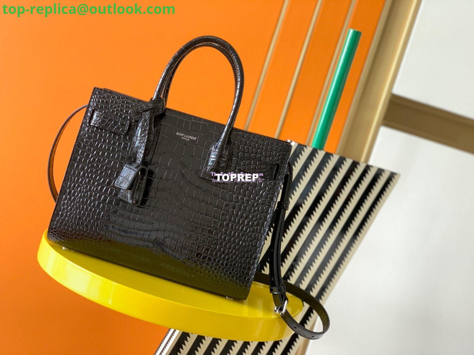 Replica YSL Saint Laurent Classic Sac De Jour Baby Nano In Embossed  Crocodile Shiny Leather 421863 Black 3 Replica YSL Saint Laurent Classic Sac De Jour Baby Nano In Embossed  Crocodile Shiny Leather 421863 Black 3
