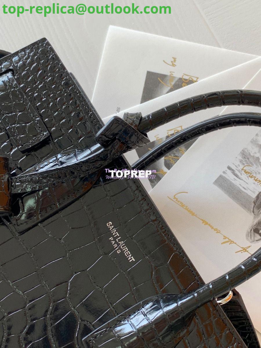 Replica YSL Saint Laurent Classic Sac De Jour Baby Nano In Embossed  Crocodile Shiny Leather 421863 Black 5 Replica YSL Saint Laurent Classic Sac De Jour Baby Nano In Embossed  Crocodile Shiny Leather 421863 Black 5