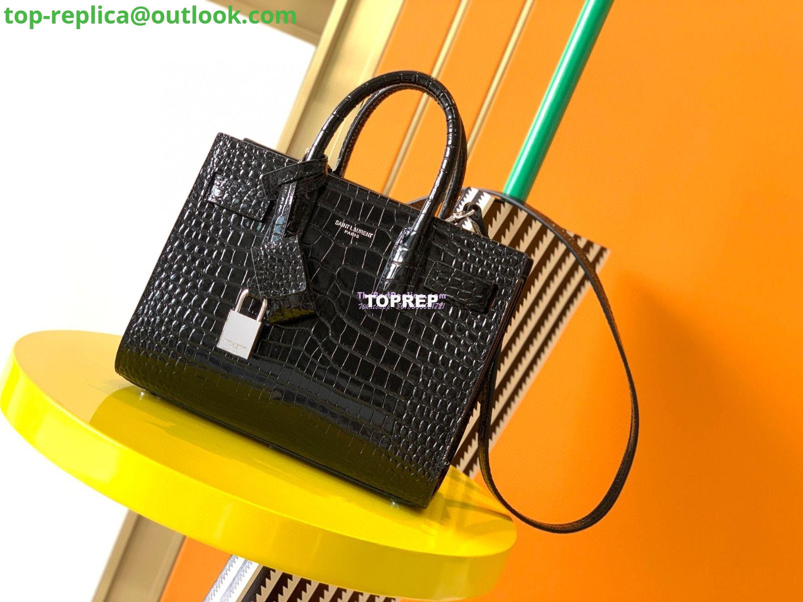 Replica YSL Saint Laurent Classic Sac De Jour Baby Nano In Embossed  Crocodile Shiny Leather 421863 Black 12 Replica YSL Saint Laurent Classic Sac De Jour Baby Nano In Embossed  Crocodile Shiny Leather 421863 Black 12