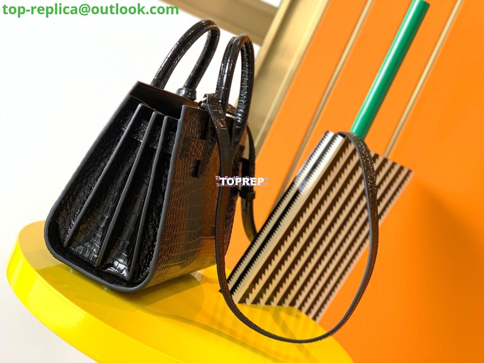 Replica YSL Saint Laurent Classic Sac De Jour Baby Nano In Embossed  Crocodile Shiny Leather 421863 Black 14 Replica YSL Saint Laurent Classic Sac De Jour Baby Nano In Embossed  Crocodile Shiny Leather 421863 Black 14