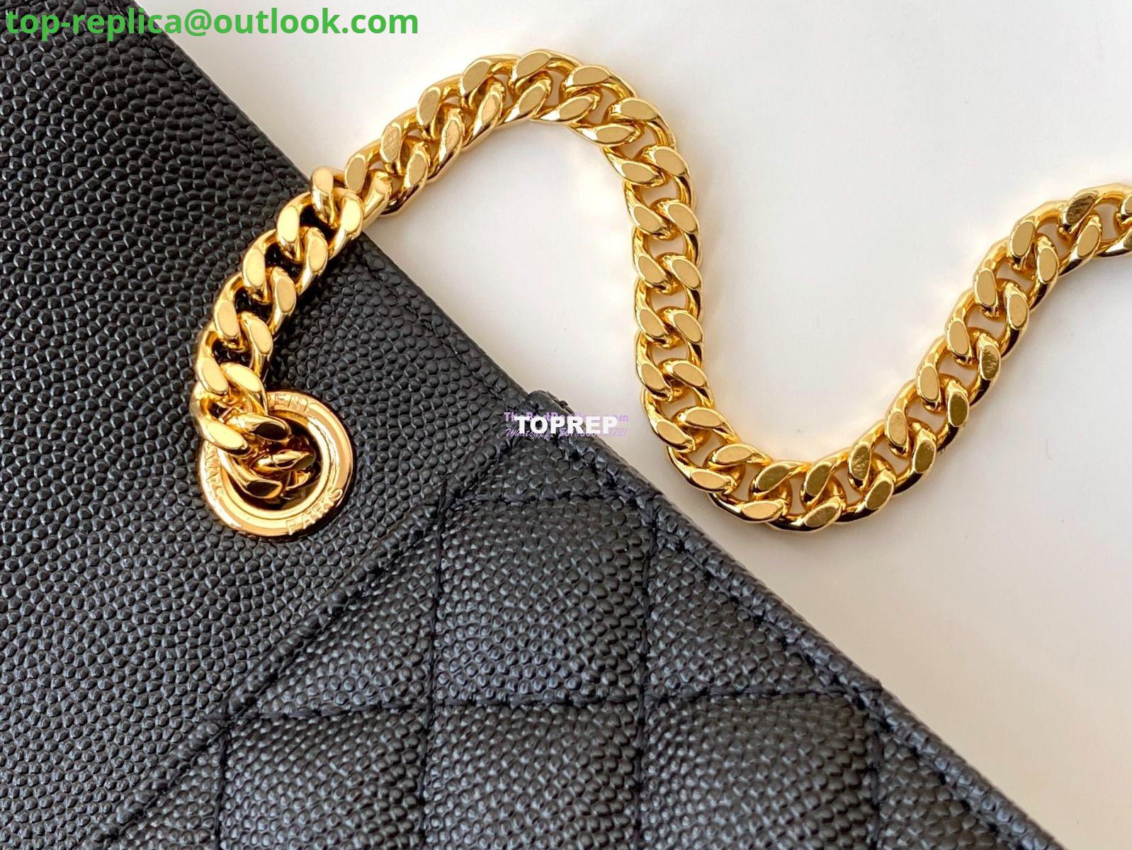 Replica YSL Envelope small bag in mix matelassé grain de poudre embossed leather 526286 black GHW 8 Replica YSL Envelope small bag in mix matelassé grain de poudre embossed leather 526286 black GHW 8