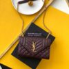 Replica YSL Envelope small bag in mix matelassé grain de poudre embossed leather 526286 black bhw 12