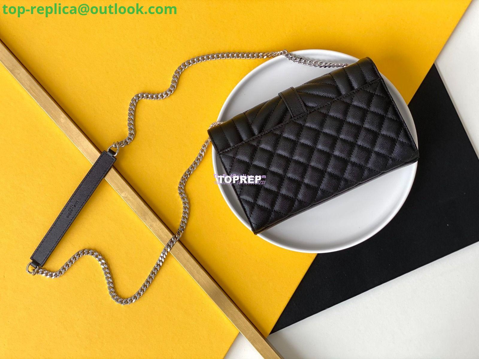 Replica YSL Envelope small bag in mix matelassé grain de poudre embossed leather 526286 black shw 3 Replica YSL Envelope small bag in mix matelassé grain de poudre embossed leather 526286 black shw 3