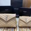 Replica YSL Saint Laurent Medium Loulou Bag In Beige "Y" Matelassé Leather 459749 Gold Hardware 13