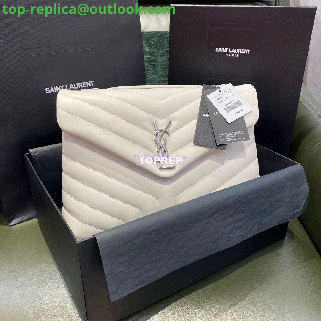 Replica YSL Saint Laurent Medium Loulou Bag In Blanc "Y" Matelassé Leather 459749 Silver Hardware Replica YSL Saint Laurent Medium Loulou Bag In Blanc "Y" Matelassé Leather 459749 Silver Hardware