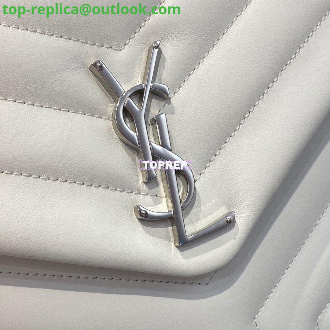 Replica YSL Saint Laurent Medium Loulou Bag In Blanc "Y" Matelassé Leather 459749 Silver Hardware 6 Replica YSL Saint Laurent Medium Loulou Bag In Blanc "Y" Matelassé Leather 459749 Silver Hardware 6