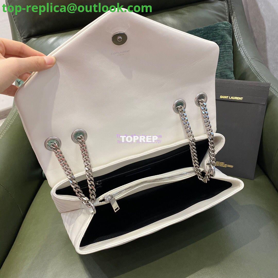 Replica YSL Saint Laurent Medium Loulou Bag In Blanc "Y" Matelassé Leather 459749 Silver Hardware 8 Replica YSL Saint Laurent Medium Loulou Bag In Blanc "Y" Matelassé Leather 459749 Silver Hardware 8