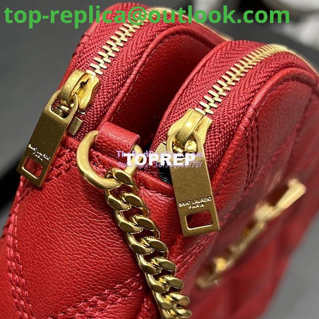 Replica Saint Laurent YSL Becky Double-Zip Pouch in Quilted Lambskin 608941 red 5 Replica Saint Laurent YSL Becky Double-Zip Pouch in Quilted Lambskin 608941 red 5