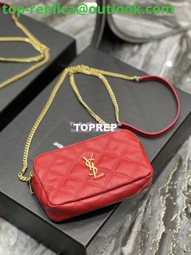 Replica Saint Laurent YSL Becky Double-Zip Pouch in Quilted Lambskin 608941 red 7 Replica Saint Laurent YSL Becky Double-Zip Pouch in Quilted Lambskin 608941 red 7