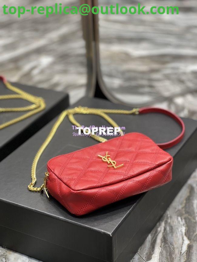 Replica Saint Laurent YSL Becky Double-Zip Pouch in Quilted Lambskin 608941 red 8 Replica Saint Laurent YSL Becky Double-Zip Pouch in Quilted Lambskin 608941 red 8