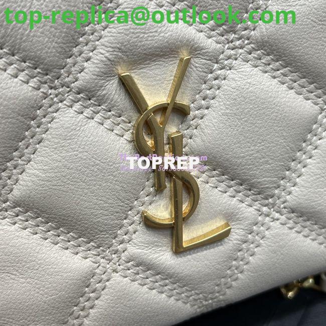 Replica Saint Laurent YSL Becky Double-Zip Pouch in Quilted Lambskin 608941 White 8 Replica Saint Laurent YSL Becky Double-Zip Pouch in Quilted Lambskin 608941 White 8