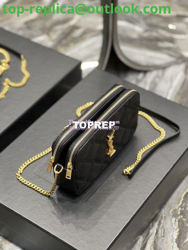 Replica Saint Laurent YSL Becky Double-Zip Pouch in Quilted Lambskin 608941 Black 3 Replica Saint Laurent YSL Becky Double-Zip Pouch in Quilted Lambskin 608941 Black 3