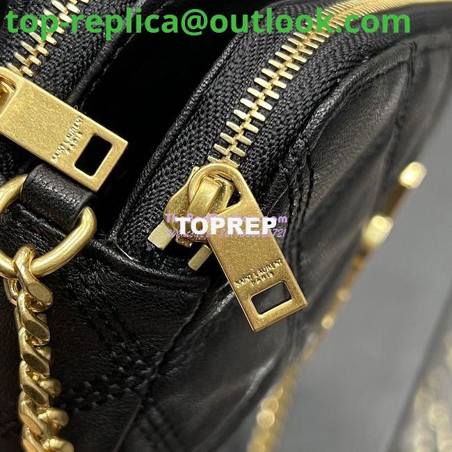 Replica Saint Laurent YSL Becky Double-Zip Pouch in Quilted Lambskin 608941 Black 7 Replica Saint Laurent YSL Becky Double-Zip Pouch in Quilted Lambskin 608941 Black 7