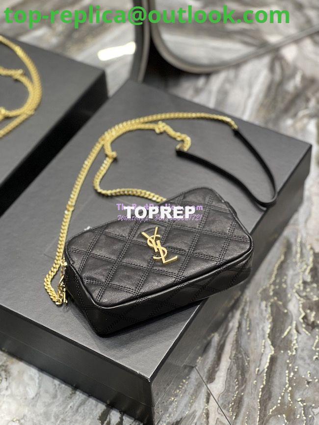 Replica Saint Laurent YSL Becky Double-Zip Pouch in Quilted Lambskin 608941 Black 9 Replica Saint Laurent YSL Becky Double-Zip Pouch in Quilted Lambskin 608941 Black 9