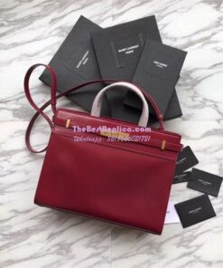 Replica YSL Saint Laurent Manhattan small shopping in Rouge smooth leather