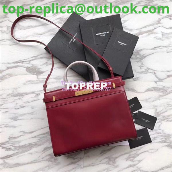 Replica YSL Saint Laurent Manhattan small shopping in Rouge smooth leather 2 Replica YSL Saint Laurent Manhattan small shopping in Rouge smooth leather 2