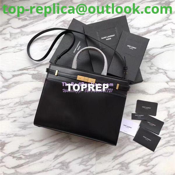 Replica YSL Saint Laurent Manhattan small shopping in black smooth leather Replica YSL Saint Laurent Manhattan small shopping in black smooth leather