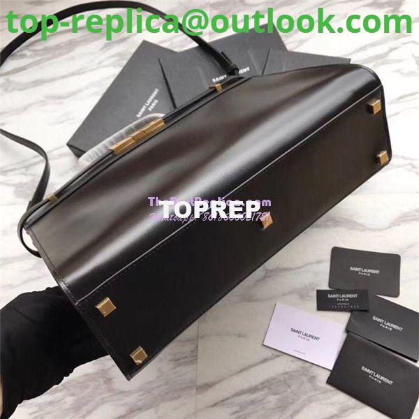 Replica YSL Saint Laurent Manhattan small shopping in black smooth leather 3 Replica YSL Saint Laurent Manhattan small shopping in black smooth leather 3