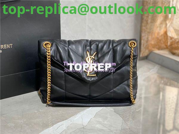 Replica Yves Saint Laurent YSL Loulou Puffer Small Bag In Quilted Lambskin 577476 Black Gold Hardware 2 Replica Yves Saint Laurent YSL Loulou Puffer Small Bag In Quilted Lambskin 577476 Black Gold Hardware 2