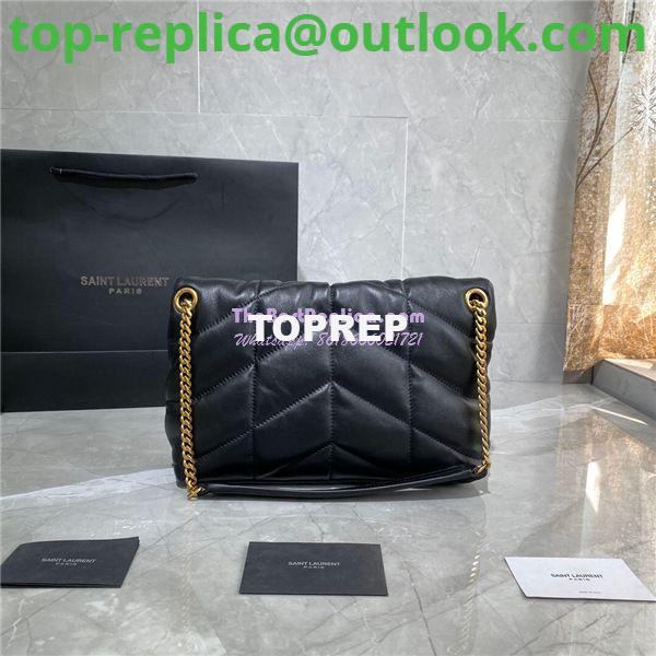 Replica Yves Saint Laurent YSL Loulou Puffer Small Bag In Quilted Lambskin 577476 Black Gold Hardware 4 Replica Yves Saint Laurent YSL Loulou Puffer Small Bag In Quilted Lambskin 577476 Black Gold Hardware 4